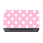 Polka Dots - White on Cotton Candy Pink Memory Card Reader with CF