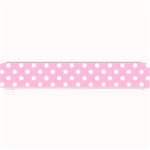 Polka Dots - White on Cotton Candy Pink Small Bar Mat