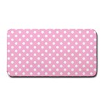 Polka Dots - White on Cotton Candy Pink Medium Bar Mat