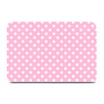 Polka Dots - White on Cotton Candy Pink Plate Mat