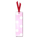 Polka Dots - White on Cotton Candy Pink Small Book Mark