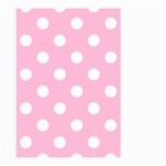 Polka Dots - White on Cotton Candy Pink Large Garden Flag (Two Sides)