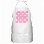 Polka Dots - White on Cotton Candy Pink BBQ Apron
