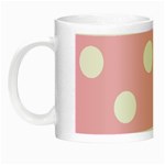 Polka Dots - White on Cotton Candy Pink Night Luminous Mug