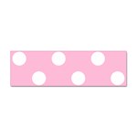Polka Dots - White on Cotton Candy Pink Sticker Bumper (100 pack)
