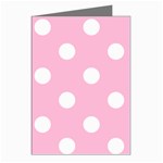 Polka Dots - White on Cotton Candy Pink Greeting Cards (Pkg of 8)