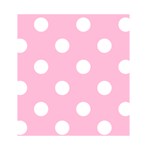 Polka Dots - White on Cotton Candy Pink Greeting Card 4.5  x 6 