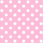 Polka Dots - White on Cotton Candy Pink ScrapBook Page 12  x 12 