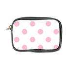 Polka Dots - Cotton Candy Pink on White Coin Purse