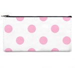 Polka Dots - Cotton Candy Pink on White Pencil Case