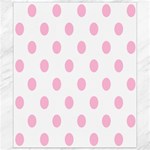 Polka Dots - Cotton Candy Pink on White Canvas 8  x 10 