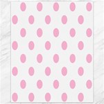 Polka Dots - Cotton Candy Pink on White Canvas 11  x 14 