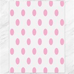 Polka Dots - Cotton Candy Pink on White Canvas 12  x 16 