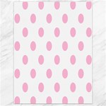 Polka Dots - Cotton Candy Pink on White Canvas 18  x 24 