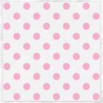 Polka Dots - Cotton Candy Pink on White Canvas 20  x 20 
