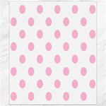 Polka Dots - Cotton Candy Pink on White Canvas 20  x 24 