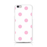 Polka Dots - Cotton Candy Pink on White Apple iPhone 6/6S Silicone Case (Transparent)