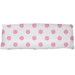 Polka Dots - Cotton Candy Pink on White Body Pillow Case (Dakimakura) (One Side)