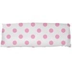 Polka Dots - Cotton Candy Pink on White Body Pillow Case Dakimakura (Two Sides)