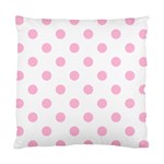 Polka Dots - Cotton Candy Pink on White Standard Cushion Case (One Side)