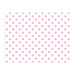 Polka Dots - Cotton Candy Pink on White Double Sided Flano Blanket (Mini)
