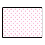 Polka Dots - Cotton Candy Pink on White Fleece Blanket (Small) (One Side)