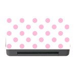 Polka Dots - Cotton Candy Pink on White Memory Card Reader with CF