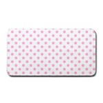 Polka Dots - Cotton Candy Pink on White Medium Bar Mat