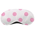 Polka Dots - Cotton Candy Pink on White Sleeping Mask