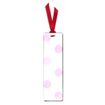 Polka Dots - Cotton Candy Pink on White Small Book Mark