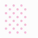 Polka Dots - Cotton Candy Pink on White Small Garden Flag (Two Sides)