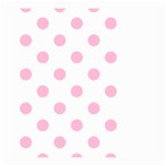 Polka Dots - Cotton Candy Pink on White Large Garden Flag (Two Sides)