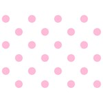 Polka Dots - Cotton Candy Pink on White Birthday Cake 3D Greeting Card (7x5)