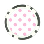 Polka Dots - Cotton Candy Pink on White Poker Chip Card Guard (10 pack)