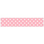 Polka Dots - White on Light Pink Flano Scarf (Small)