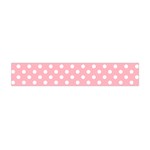Polka Dots - White on Light Pink Flano Scarf (Mini)