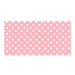Polka Dots - White on Light Pink Satin Wrap