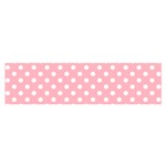 Polka Dots - White on Light Pink Satin Scarf (Oblong)