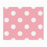 Polka Dots - White on Light Pink Small Glasses Cloth