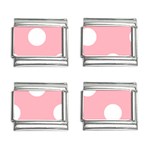 Polka Dots - White on Light Pink 9mm Italian Charm (4 pack)
