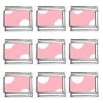 Polka Dots - White on Light Pink 9mm Italian Charm (9 pack)