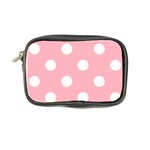 Polka Dots - White on Light Pink Coin Purse