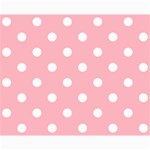 Polka Dots - White on Light Pink Collage 8  x 10 
