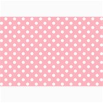 Polka Dots - White on Light Pink Collage 12  x 18 