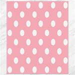 Polka Dots - White on Light Pink Canvas 8  x 10 