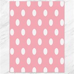 Polka Dots - White on Light Pink Canvas 18  x 24 