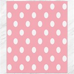 Polka Dots - White on Light Pink Canvas 20  x 24 