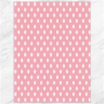 Polka Dots - White on Light Pink Canvas 36  x 48 