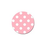 Polka Dots - White on Light Pink Golf Ball Marker (4 pack)
