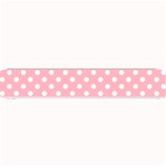 Polka Dots - White on Light Pink Small Bar Mat